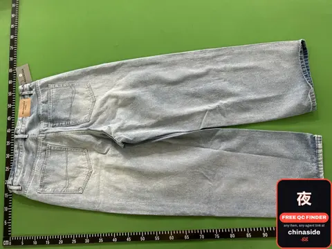 Washed Blue Loose Straight-Leg Jeans