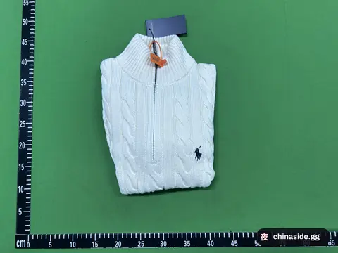 Raf Simons Pure Cotton Half-Zip Turtleneck Cable-Knit Sweater