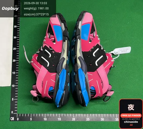 Pink and Blue Sneakers