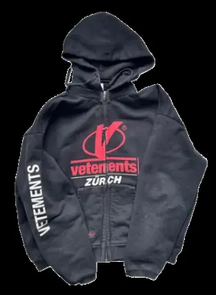 Vetements Zurich Zip Up Hoodie