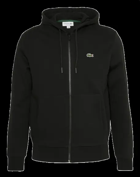 Lacoste Zip Up Hoodie Black