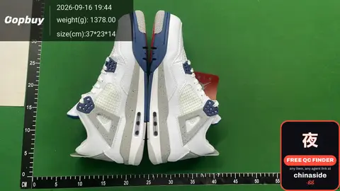 White and Blue Sneakers
