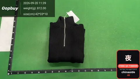 Half-Zip Stand-Collar Knit Sweater