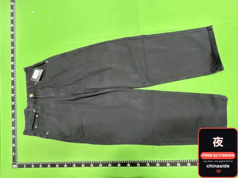 Jeans With Purple Flower Embroidery