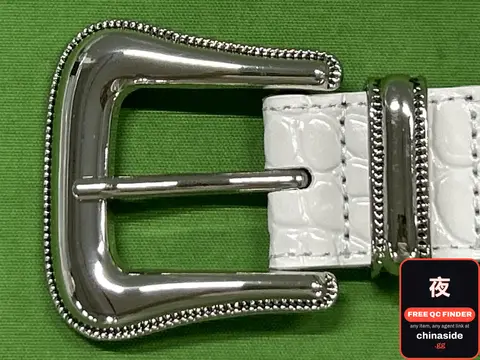 White Croc-Embossed Belt