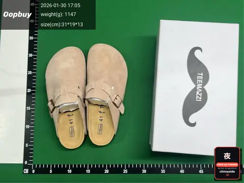 Birkenstock Style Leather Cork Slippers