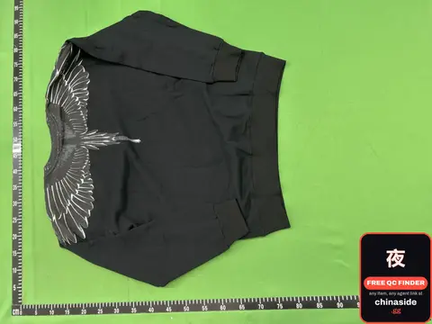 Black Jacket With Wing Print