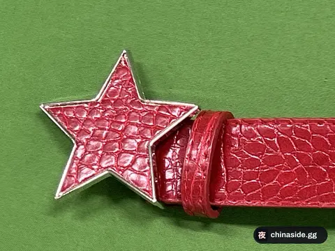 Vintage Crocodile Star Metal Belt