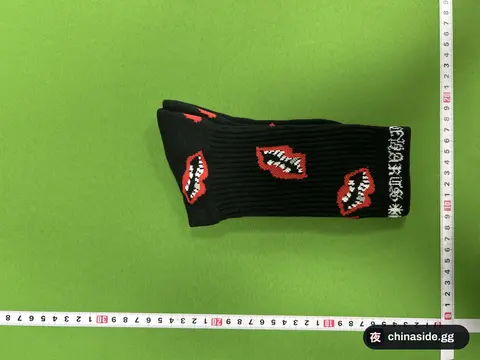 Crowe Flaming Red Lip Cross Greek Letter Socks