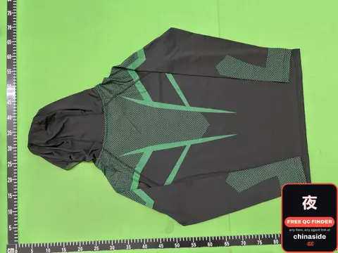 Black Hoodie with Green Graphics