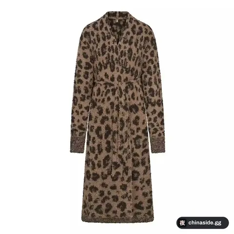 Skims Leopard Bathrobe