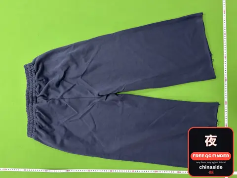Navy Vertical Lettering Trousers