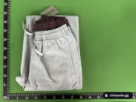 B家 Style Plaid Layered Pants