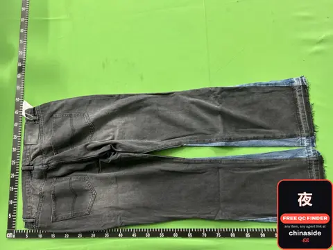 Washed Black Stitching Jeans