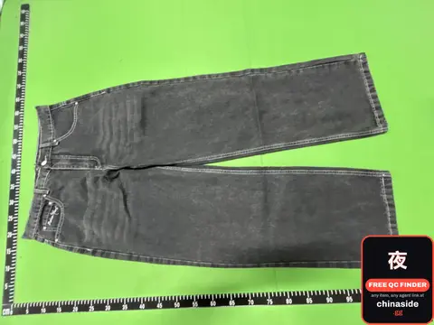Black Wash Denim Trousers