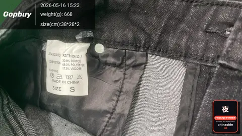 Men's Elastic Patch Flared Denim Cargo Pants