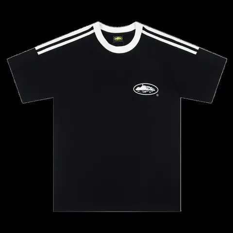 Corteiz Tee - Black Stripe Sleeve