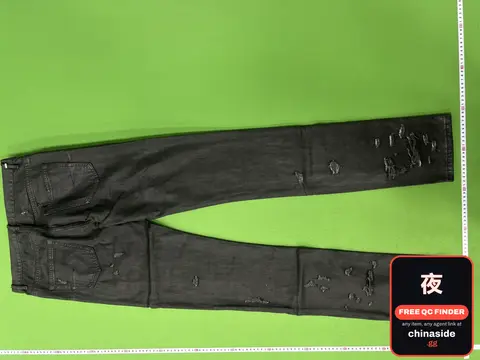 Slim-Fit Waxed Destroy Denim Jeans