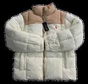 Ralph Lauren Quilted Jacket - Cream Colorblock Puffer
