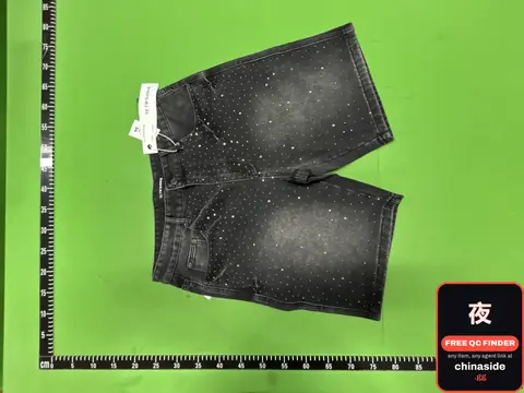 Black Starry Jean Shorts