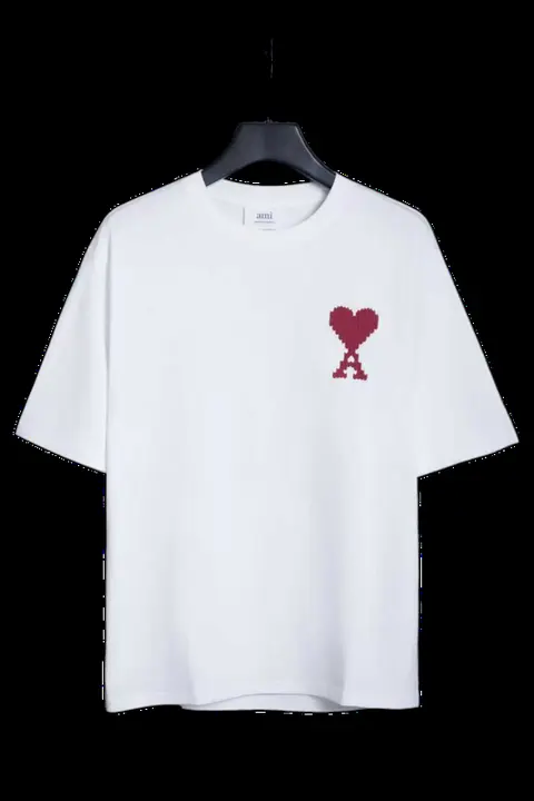 Ami Tee - White Red Heart