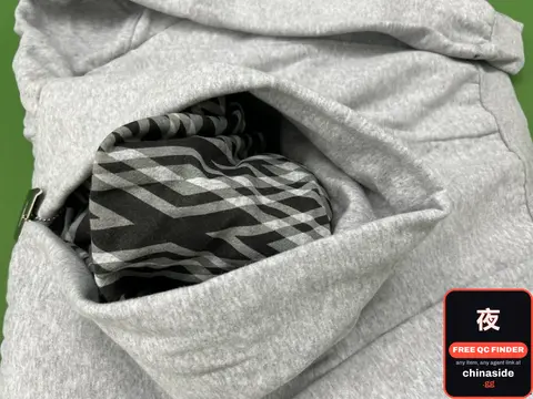 Grey Hoodie with Zebra Print Inner