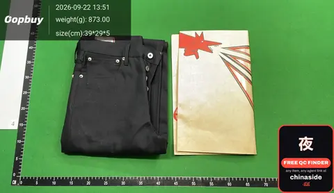YM Diamond-Studded Black Jeans