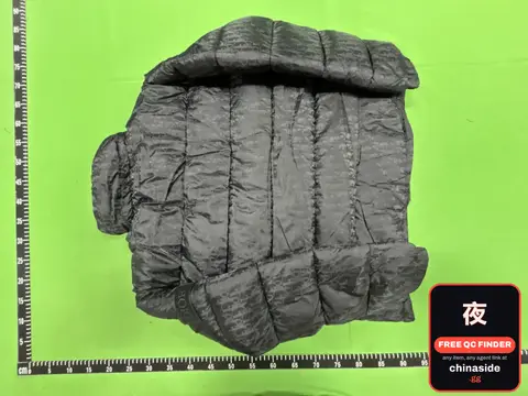 Dark Stripe Stand Collar Cotton-Padded Jacket